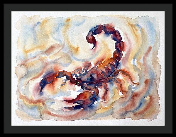 Scorpion Watercolor Elegance
