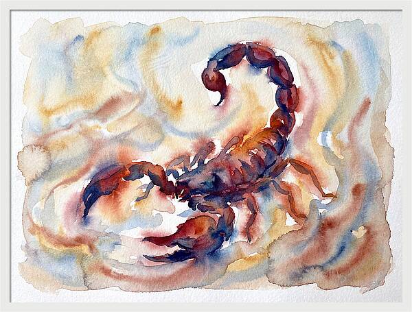 Scorpion Watercolor Elegance