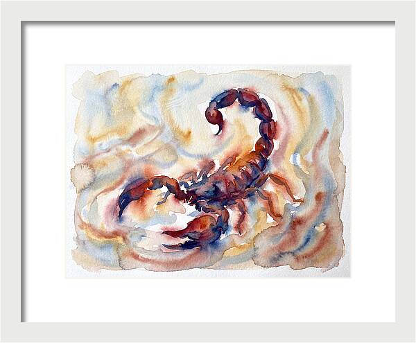 Scorpion Watercolor Elegance
