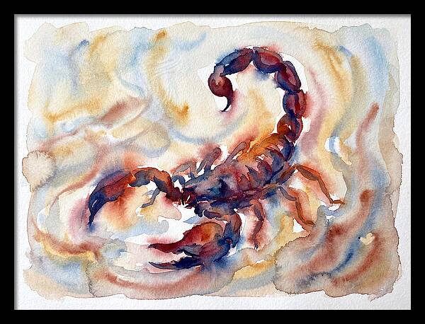 Scorpion Watercolor Elegance