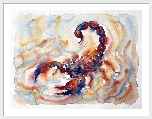 Scorpion Watercolor Elegance