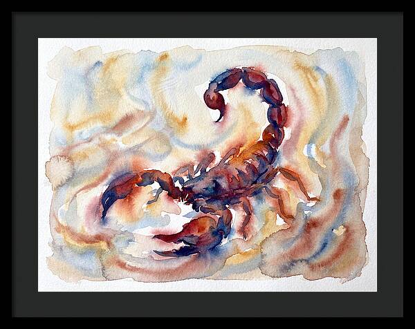 Scorpion Watercolor Elegance