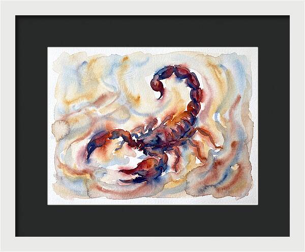 Scorpion Watercolor Elegance
