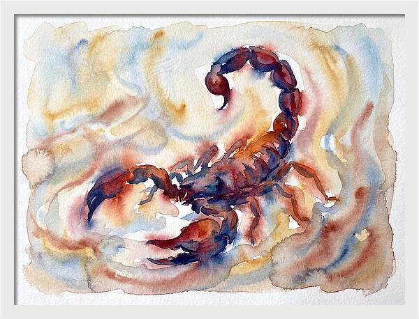 Scorpion Watercolor Elegance