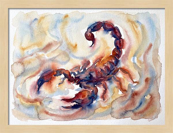 Scorpion Watercolor Elegance