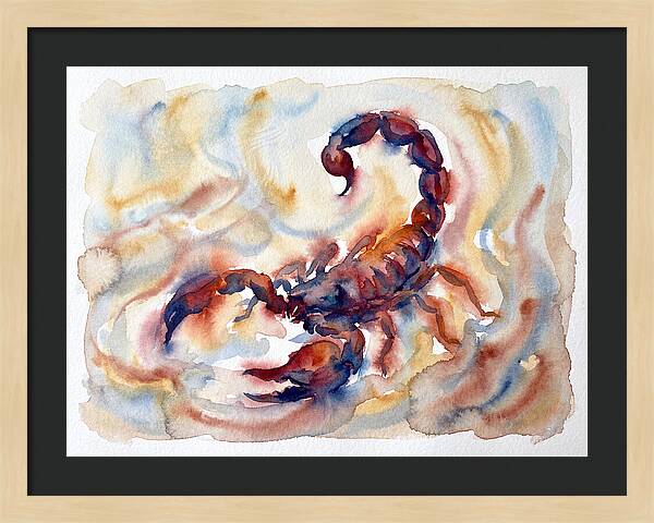 Scorpion Watercolor Elegance