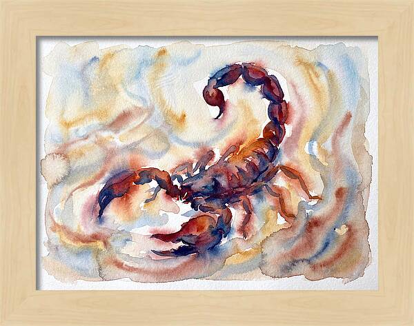 Scorpion Watercolor Elegance