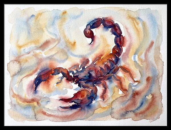 Scorpion Watercolor Elegance