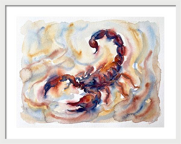 Scorpion Watercolor Elegance