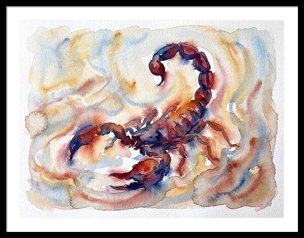 Scorpion Watercolor Elegance