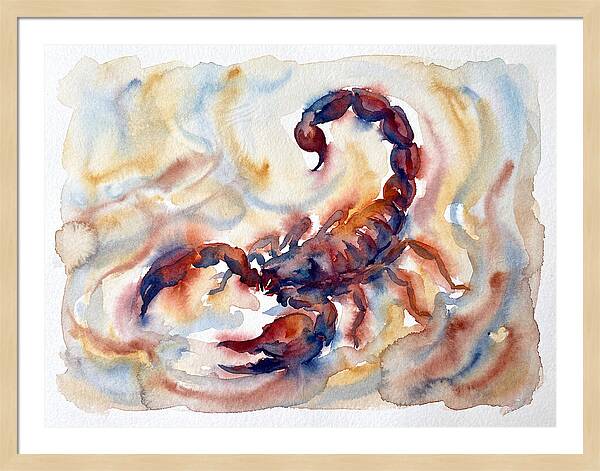 Scorpion Watercolor Elegance