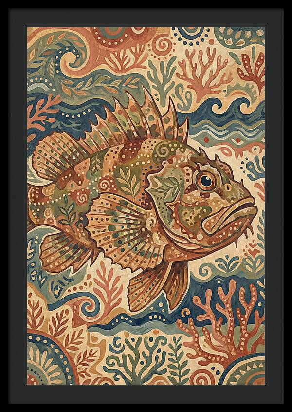 Scorpionfish Folk Art