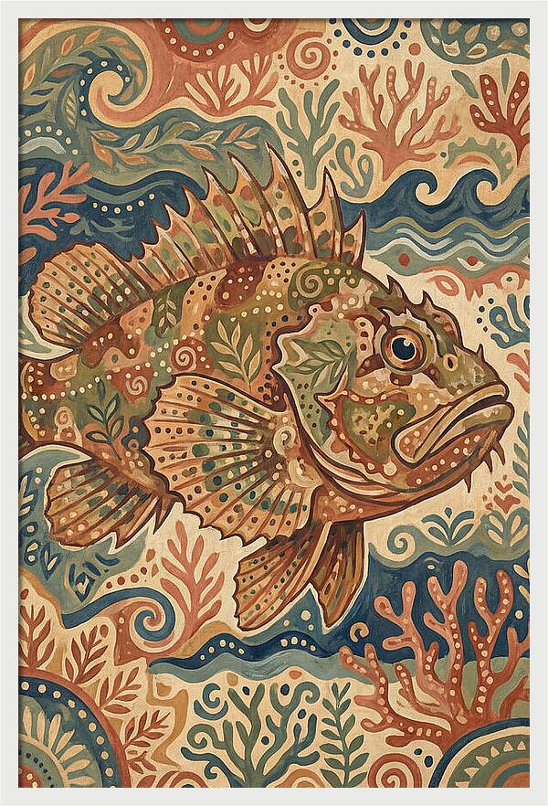 Scorpionfish Folk Art