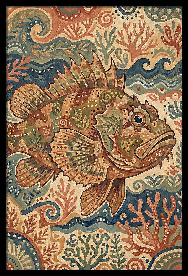 Scorpionfish Folk Art