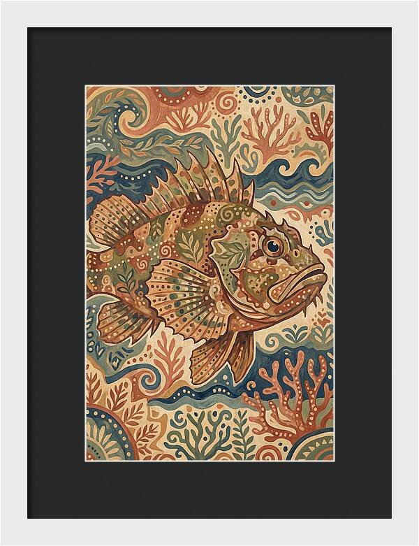 Scorpionfish Folk Art
