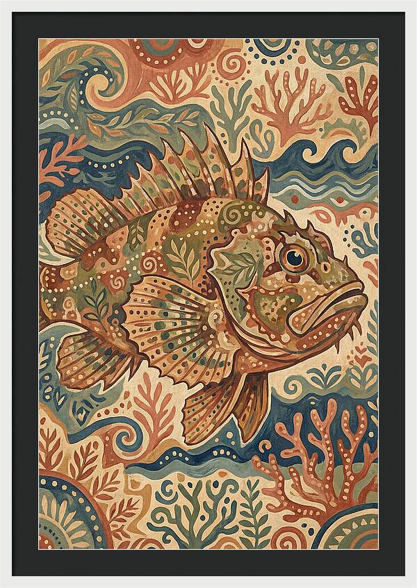 Scorpionfish Folk Art