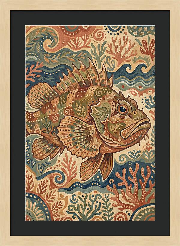 Scorpionfish Folk Art