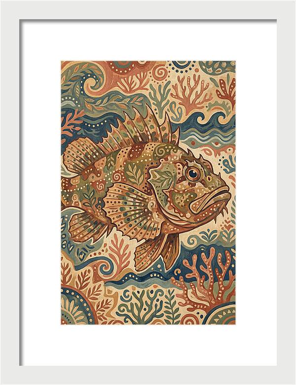 Scorpionfish Folk Art