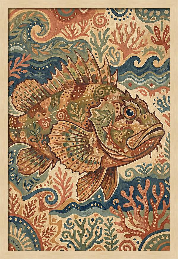Scorpionfish Folk Art