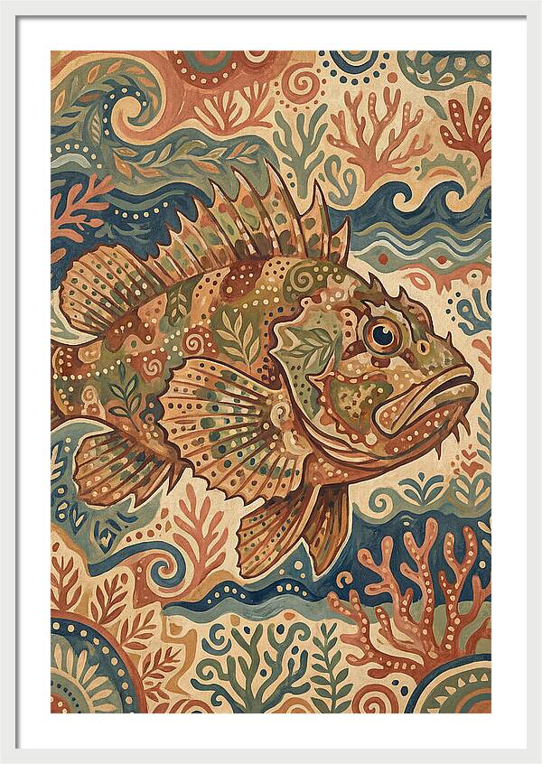 Scorpionfish Folk Art