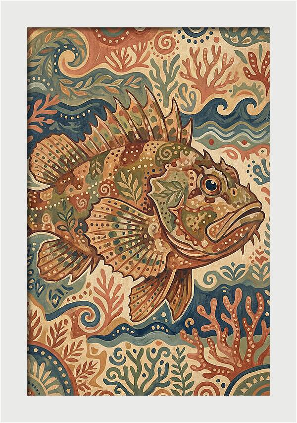 Scorpionfish Folk Art