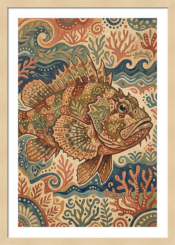 Scorpionfish Folk Art