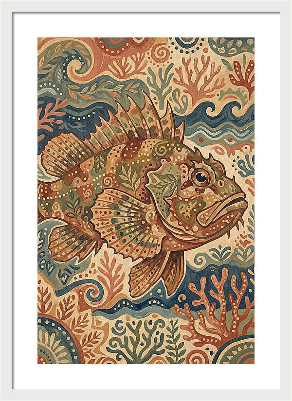 Scorpionfish Folk Art