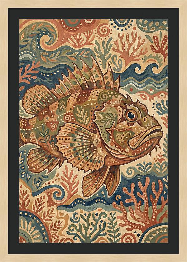 Scorpionfish Folk Art