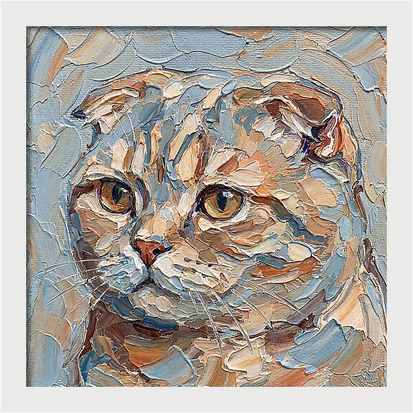 Scottish Fold Cat Portrait