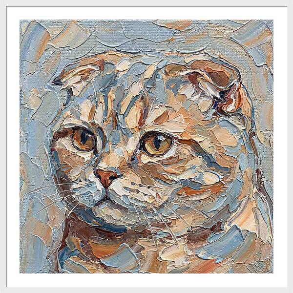 Scottish Fold Cat Portrait