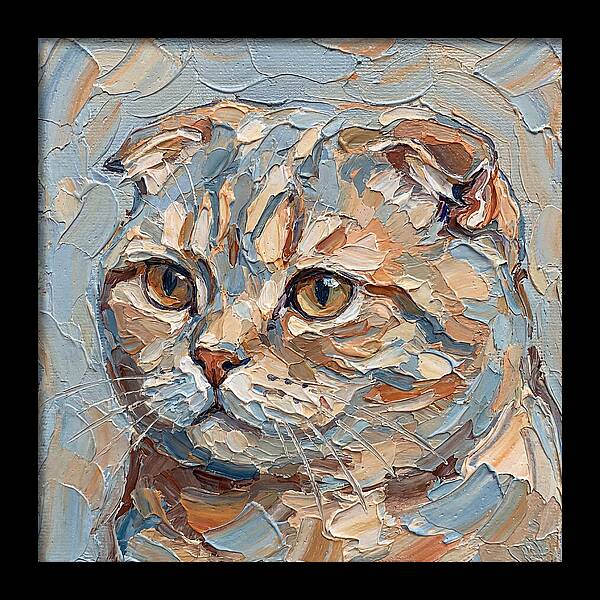Scottish Fold Cat Portrait