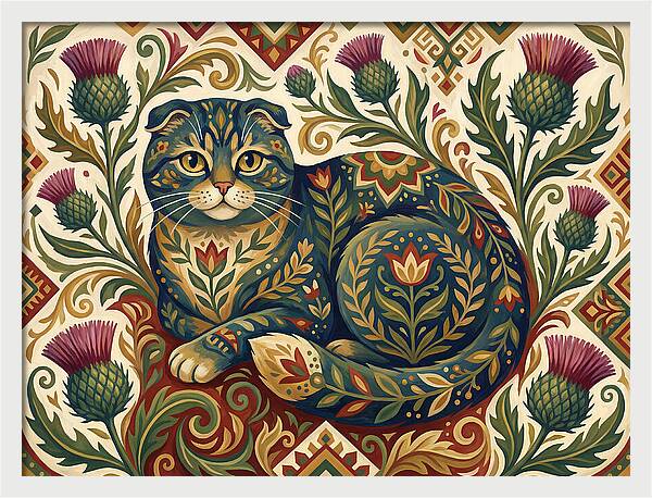 Scottish Fold Surrounded By Nature