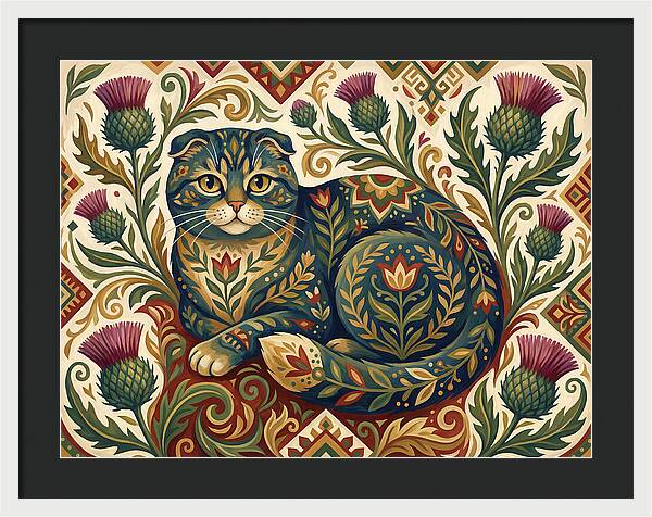Scottish Fold Surrounded By Nature
