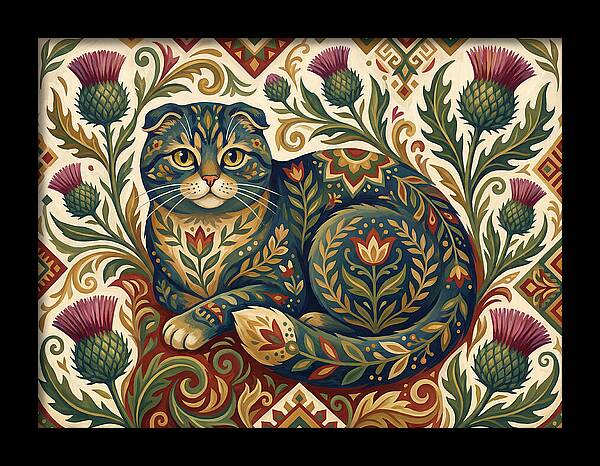 Scottish Fold Surrounded By Nature