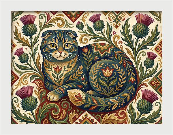 Scottish Fold Surrounded By Nature