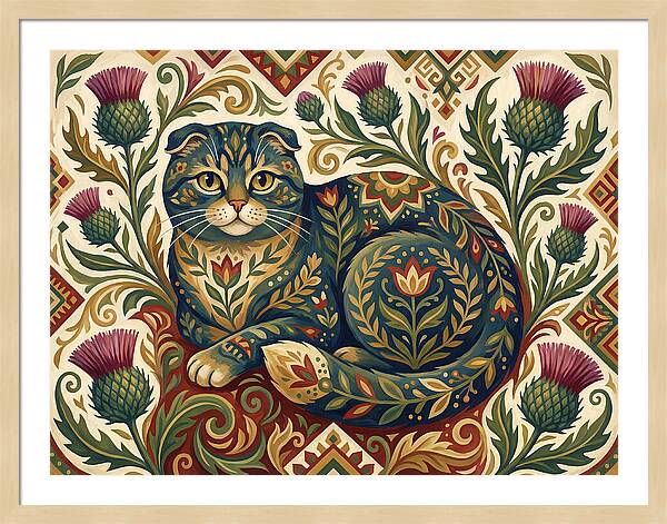 Scottish Fold Surrounded By Nature