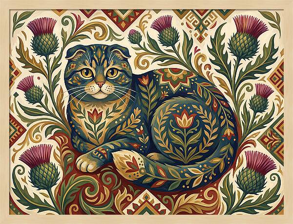 Scottish Fold Surrounded By Nature