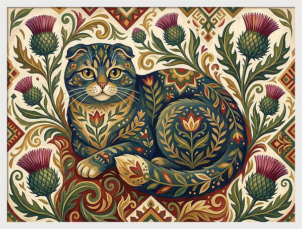 Scottish Fold Surrounded By Nature