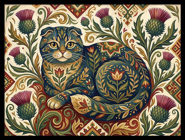Scottish Fold Surrounded By Nature