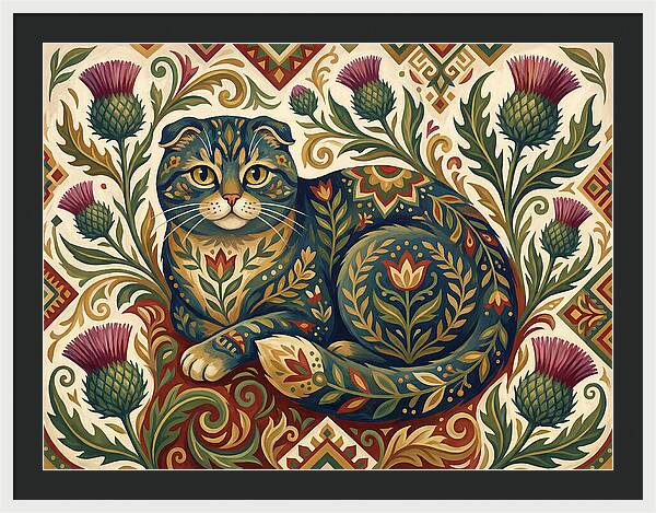 Scottish Fold Surrounded By Nature