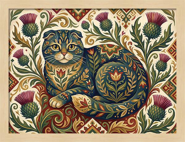 Scottish Fold Surrounded By Nature