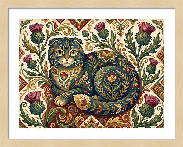 Scottish Fold Surrounded By Nature