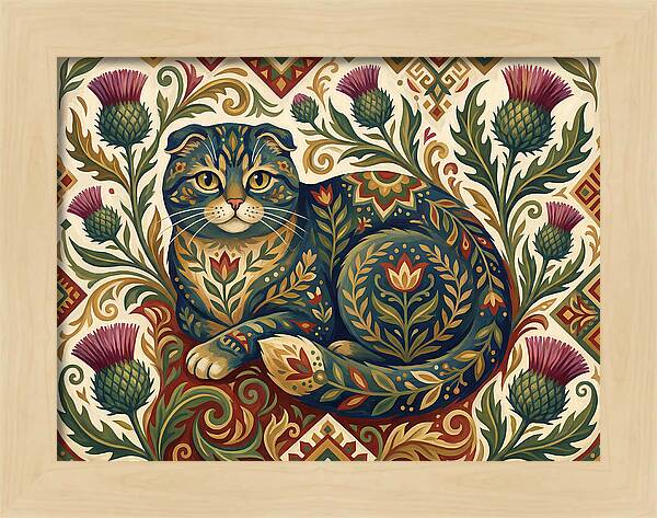 Scottish Fold Surrounded By Nature