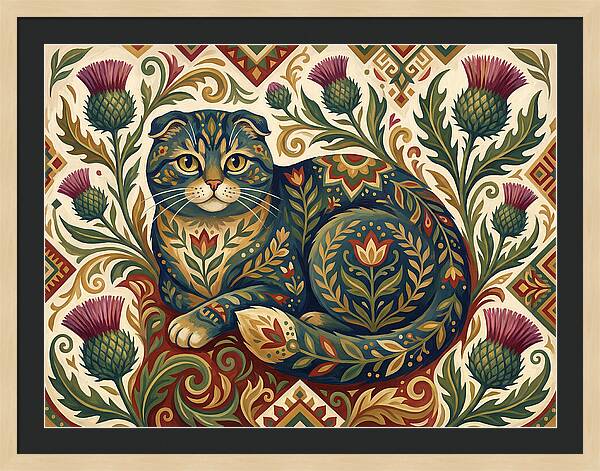 Scottish Fold Surrounded By Nature