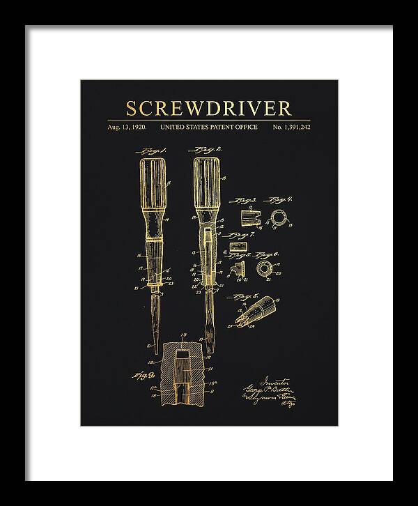 Screwdriver Gold Patent Us1391242a