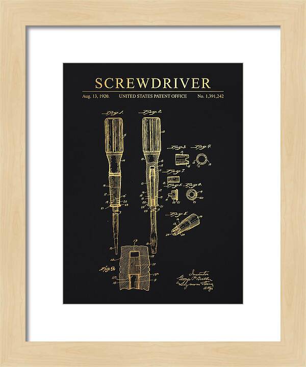 Screwdriver Gold Patent Us1391242a
