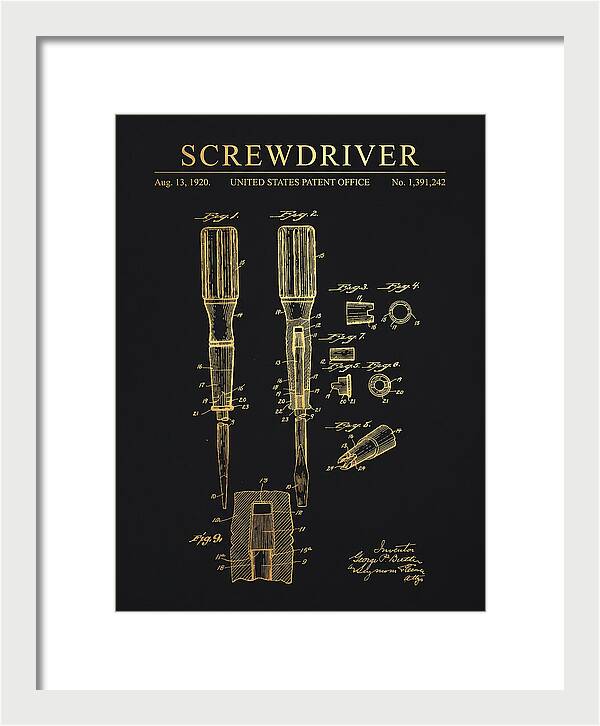 Screwdriver Gold Patent Us1391242a