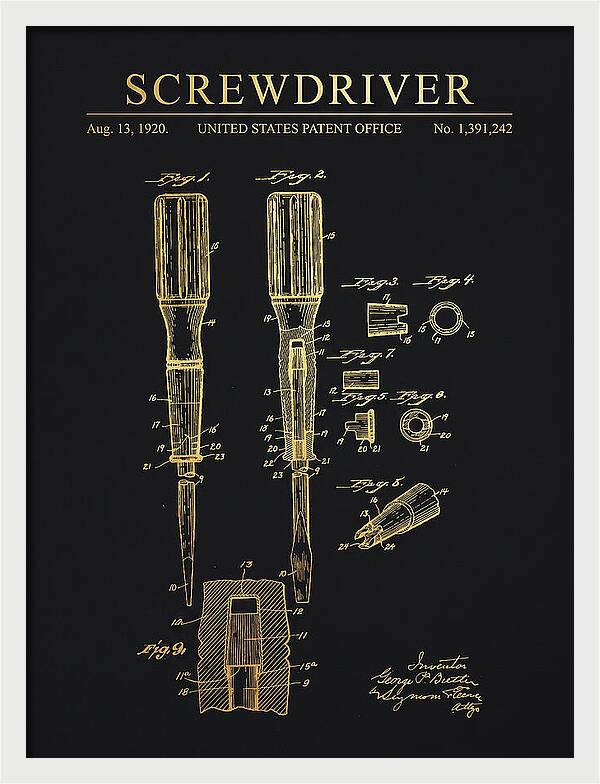 Screwdriver Gold Patent Us1391242a