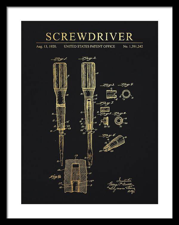 Screwdriver Gold Patent Us1391242a