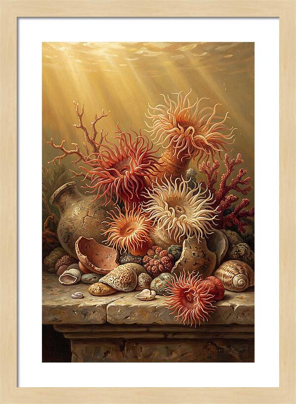 Sea Anemones Among Coral